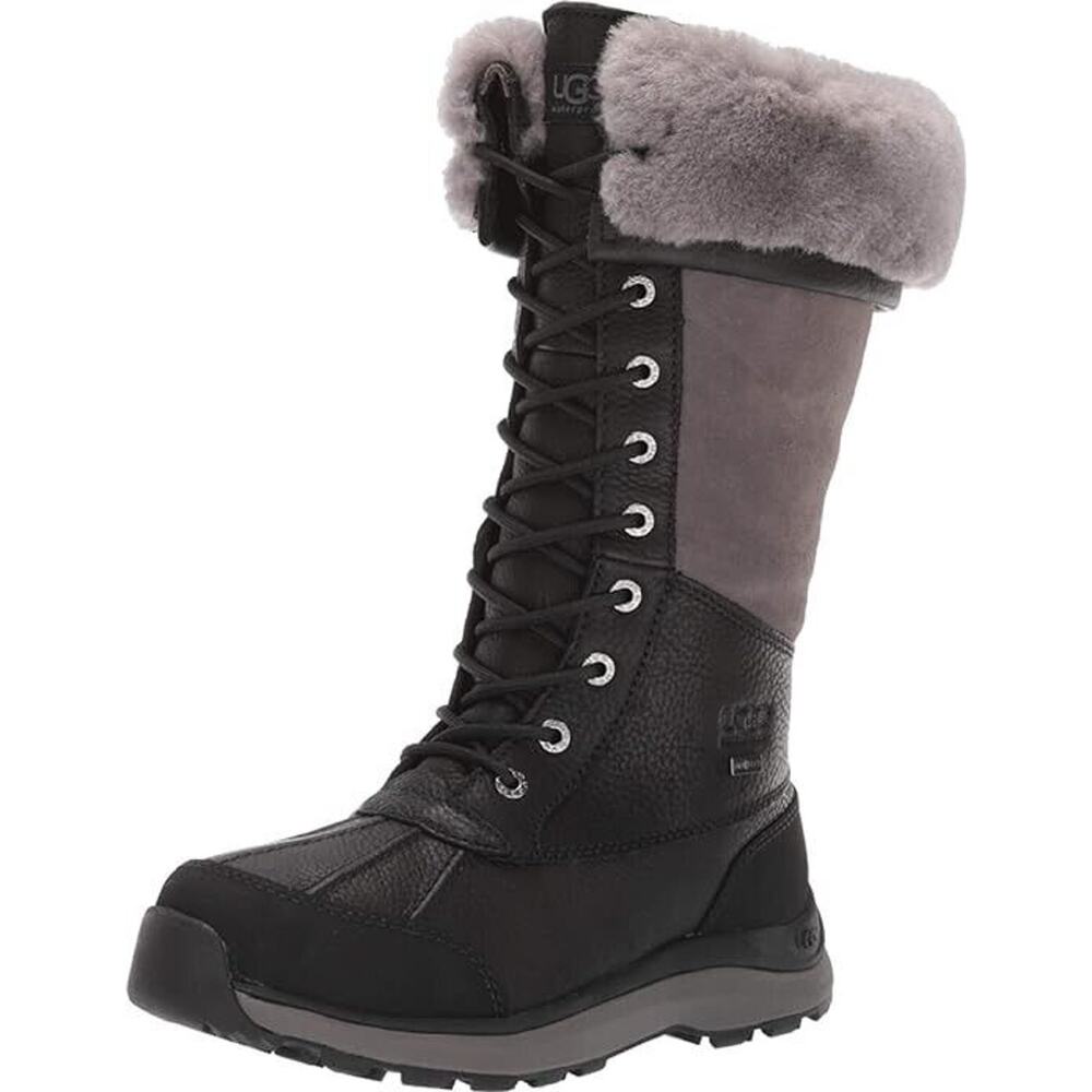 NEW UGG Adirondack III Tall Black Waterproof Women's Boots Sz US 6.5 EU 37.5